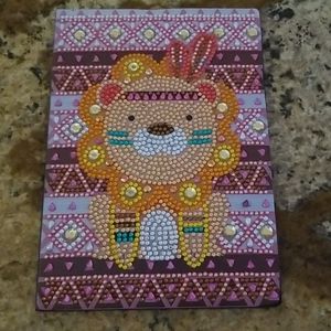 Jeweled Lion Soft Leather Notebook/journal NWOT